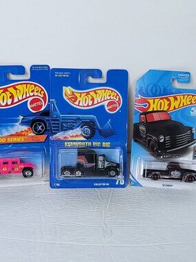 Hot Wheels Hummer Groovy Graphics Kenwood Big Rig 52 Chevy Lot Of 3 NEW